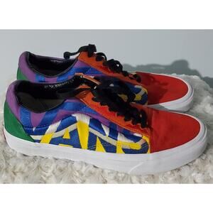 Vans Old Skool Statement Sneakers Size 7.5 Mens colors Hipster Back-to-School